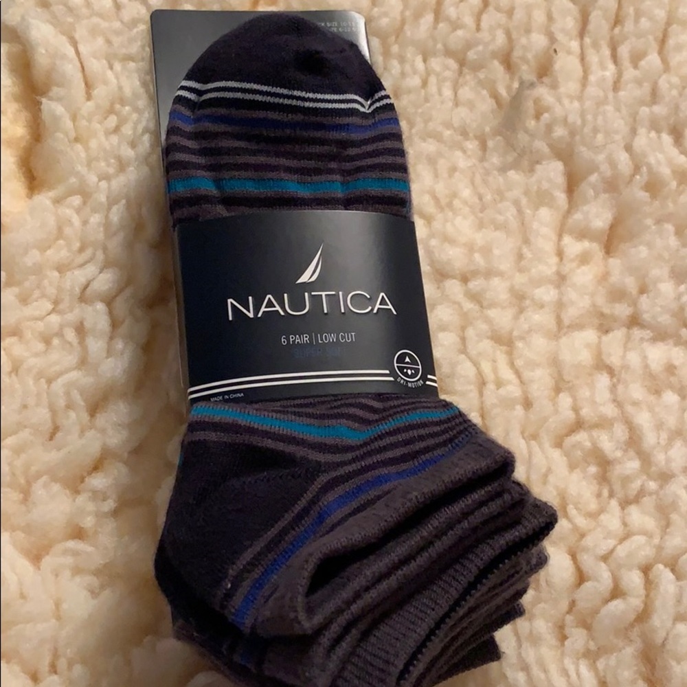 Men’s nautical 6pk super soft dri-motion socks